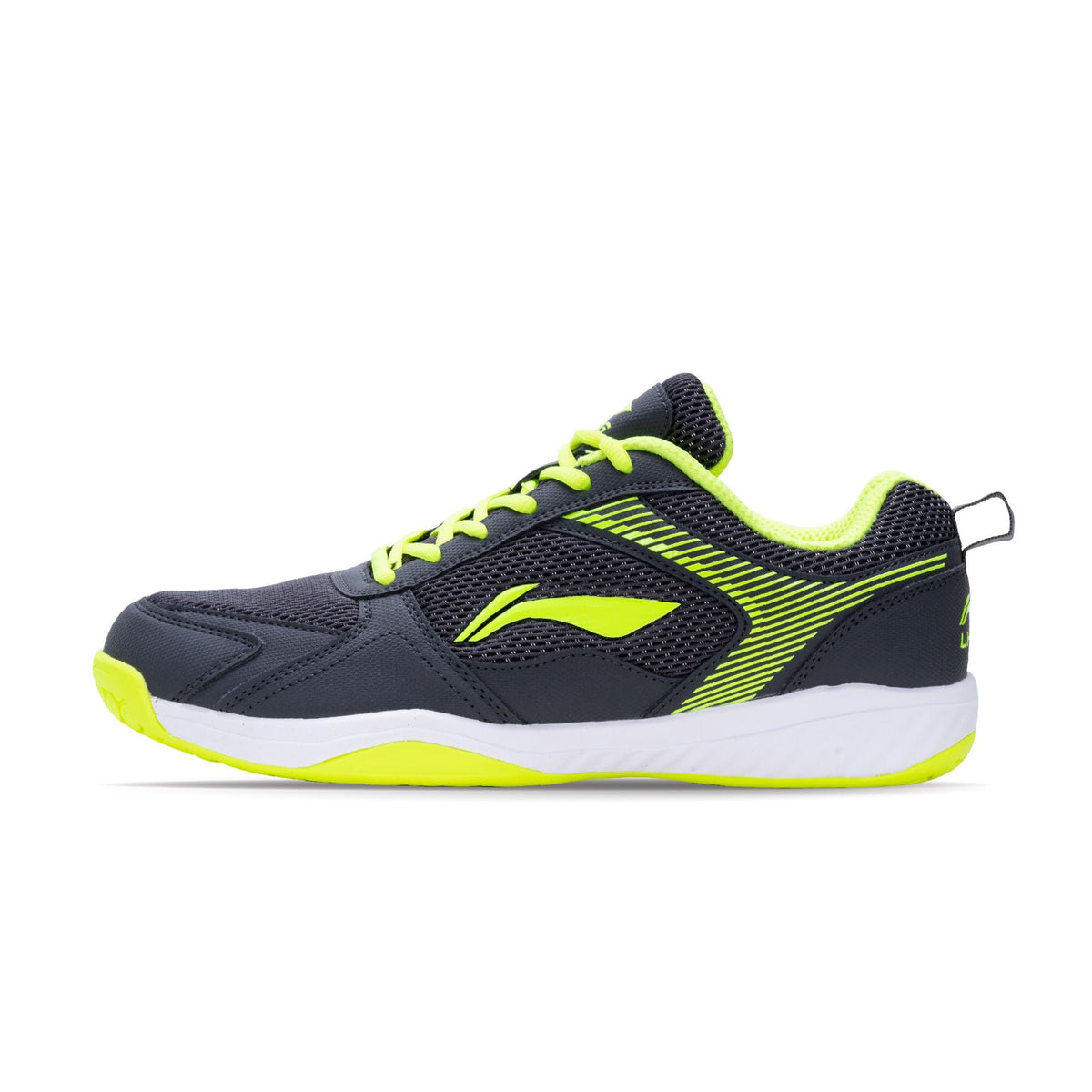 Li-Ning Ultra Badminton Shoe-Dark Grey/Lime-9 UK