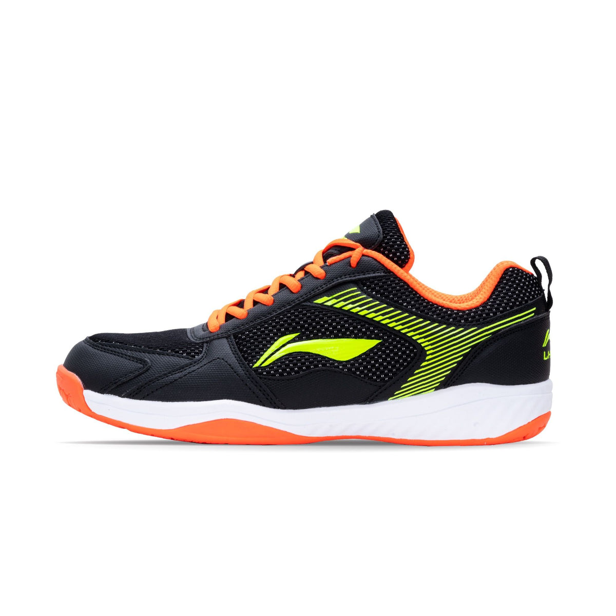 Li-Ning Ultra Badminton Shoe-Black/Lime/Orange-9 UK