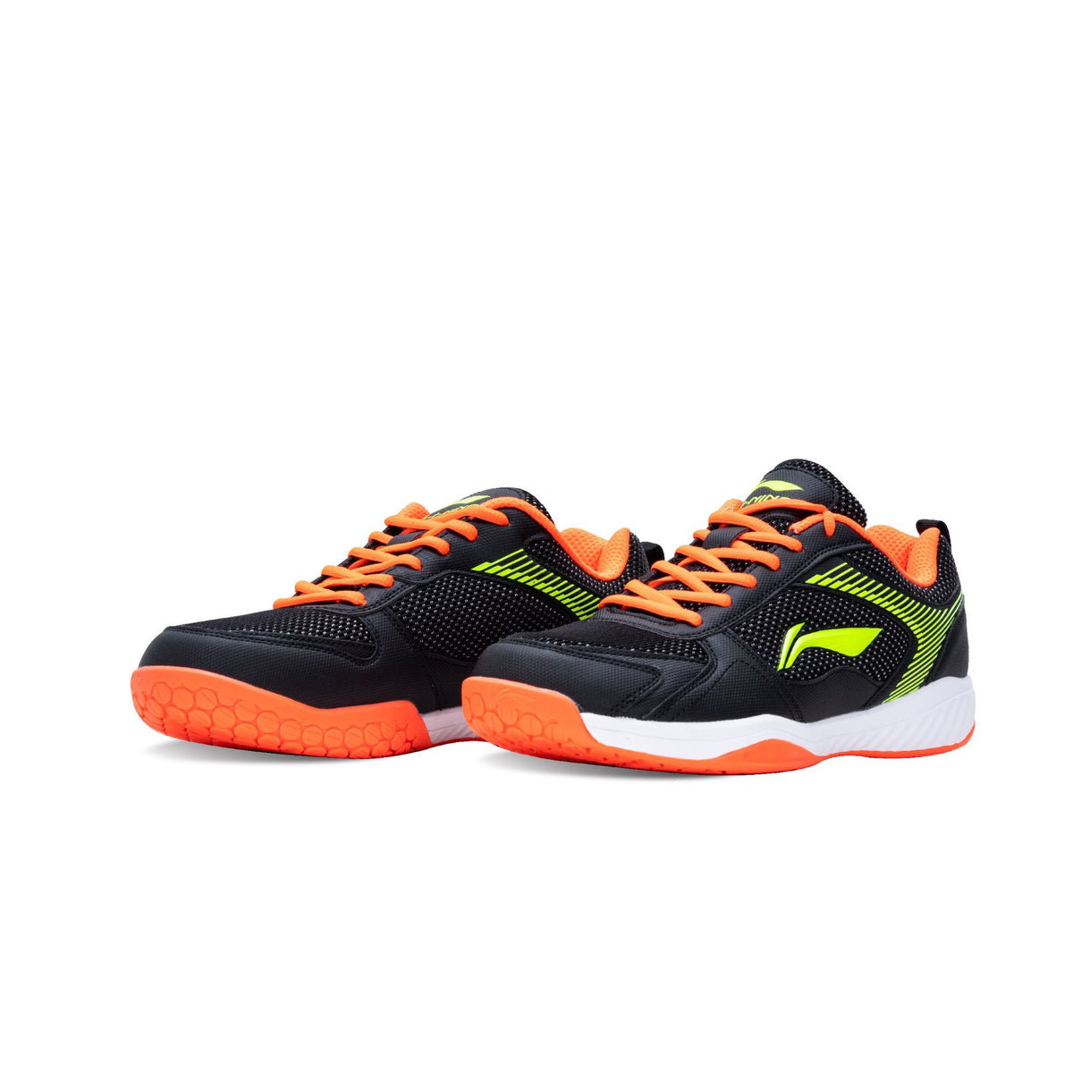 Li-Ning Ultra Badminton Shoe-Black/Lime/Orange-9 UK