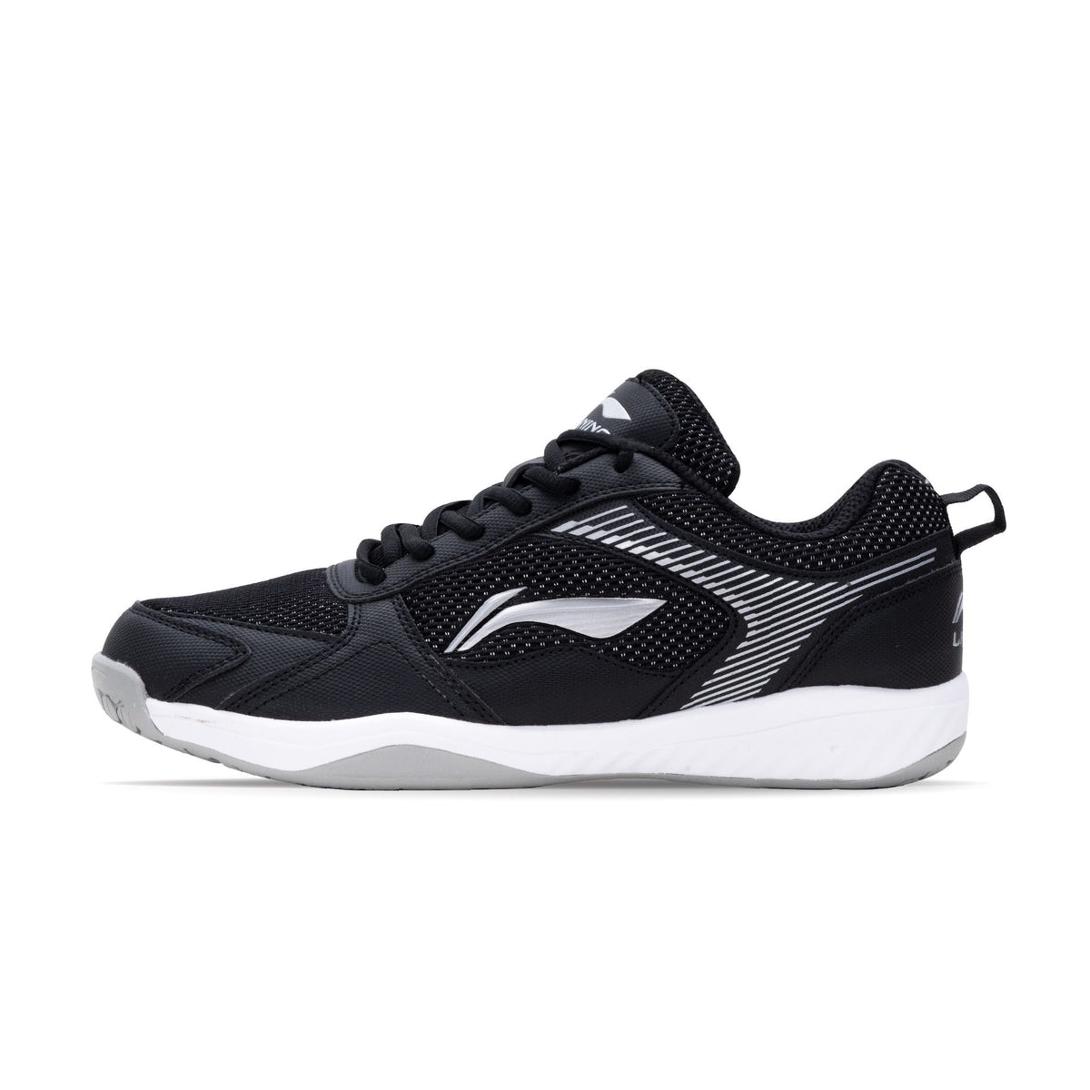 Li-Ning Ultra Badminton Shoe-Black/Silver-9 UK