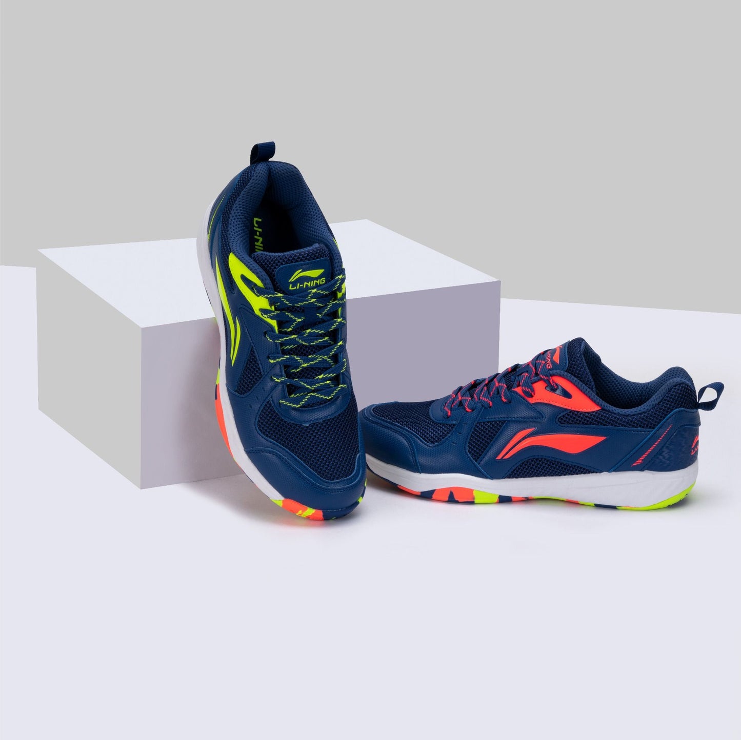 Li-Ning Ultra III-Navy, Orange, Lime-9 UK