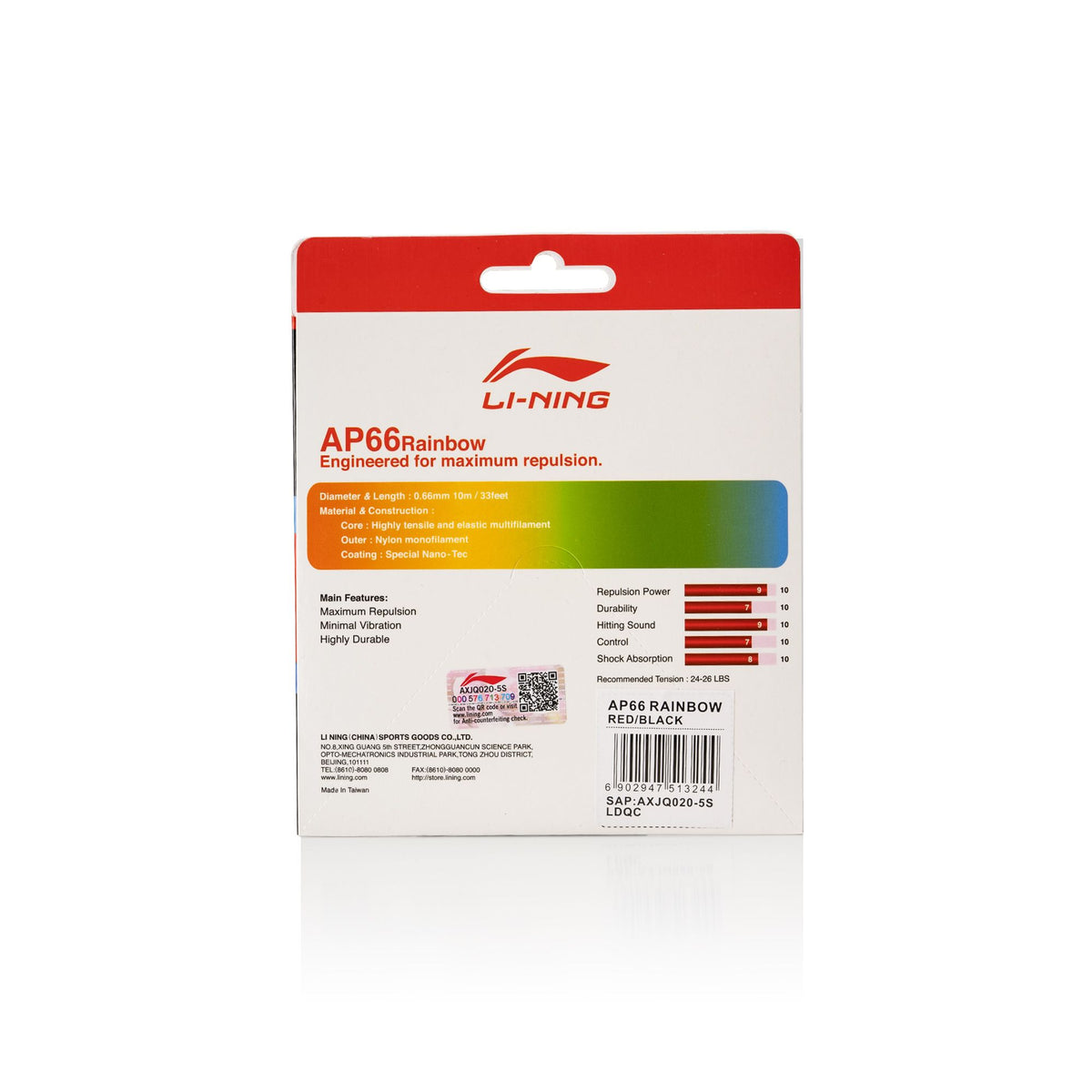 Ap-66 Rainbow- Red/Black