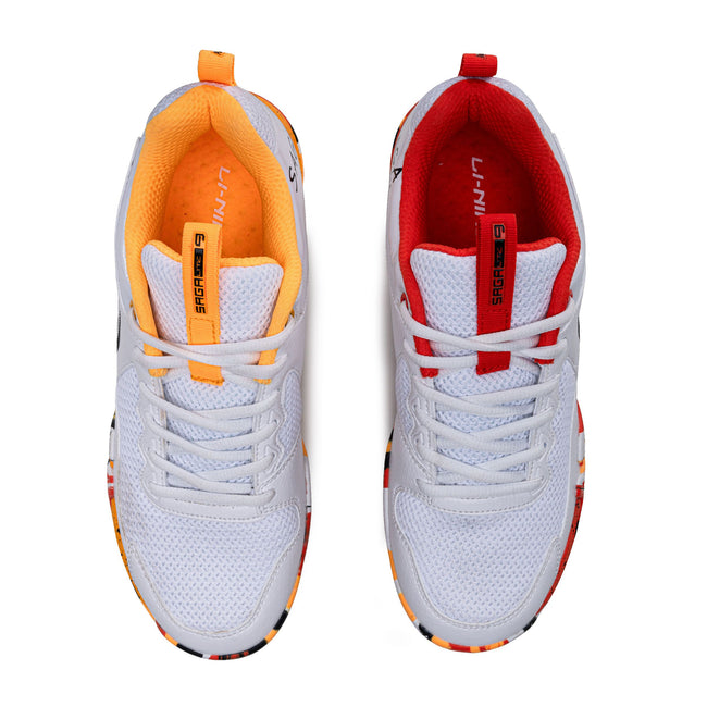 SAGA LITE 9-White/Orange/Yellow